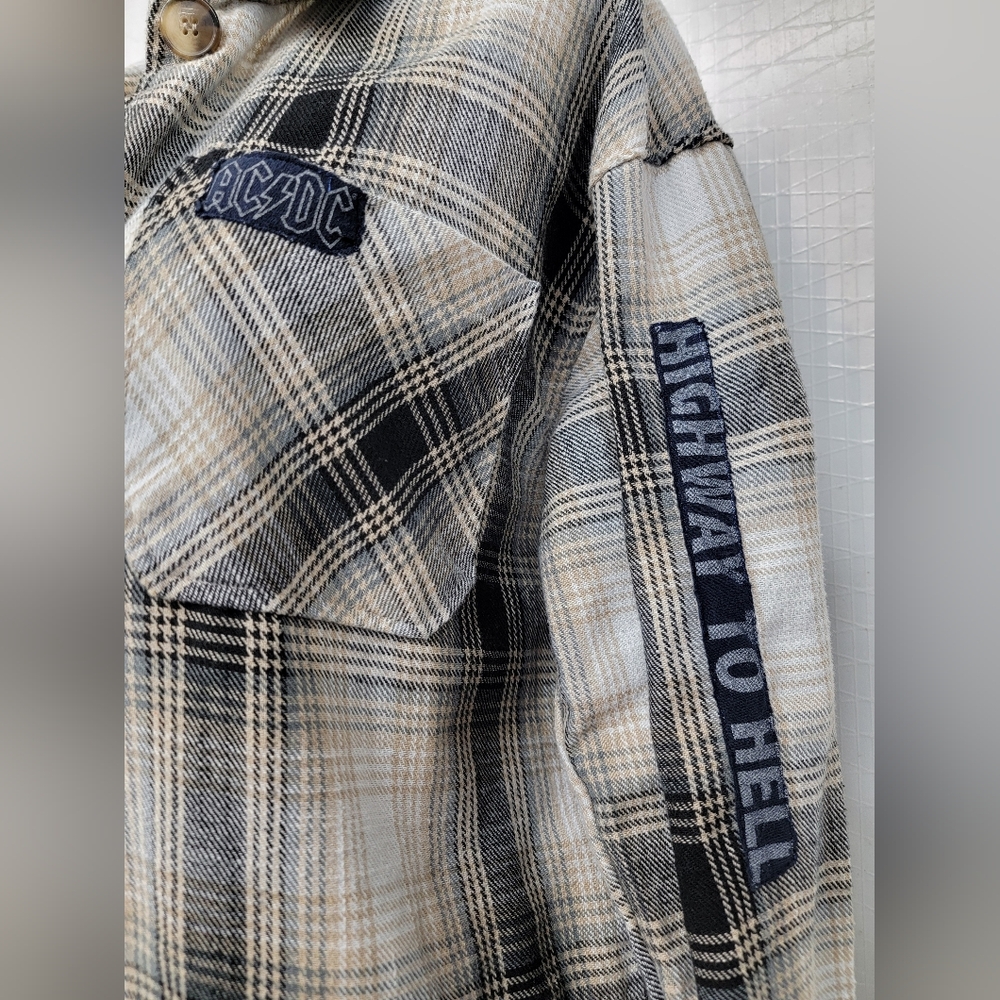 **SOLD******AC/DC World Tour 1979 Plaid Fringe Jacket - Picture 6 of 10